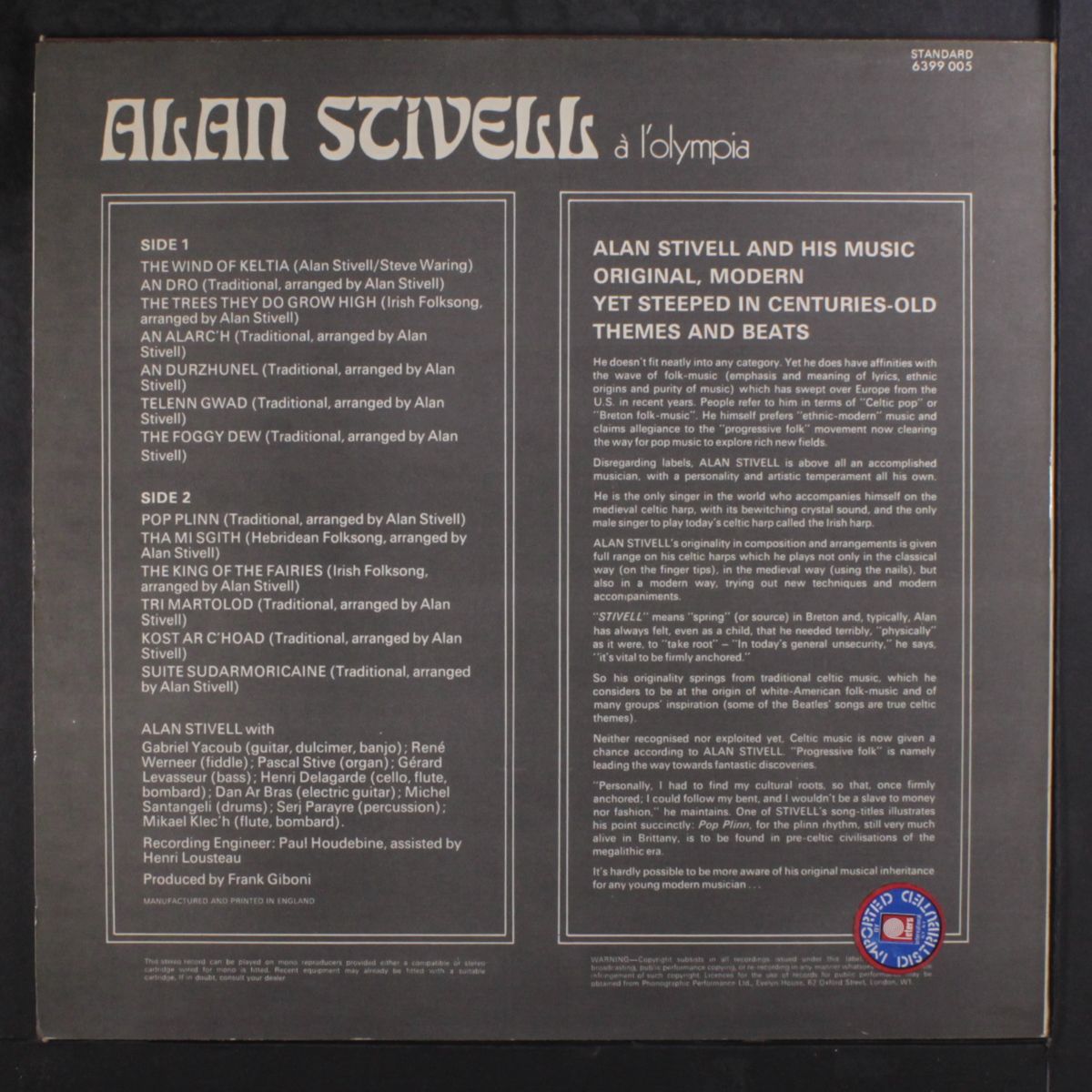 a l'olympia by ALAN STIVELL