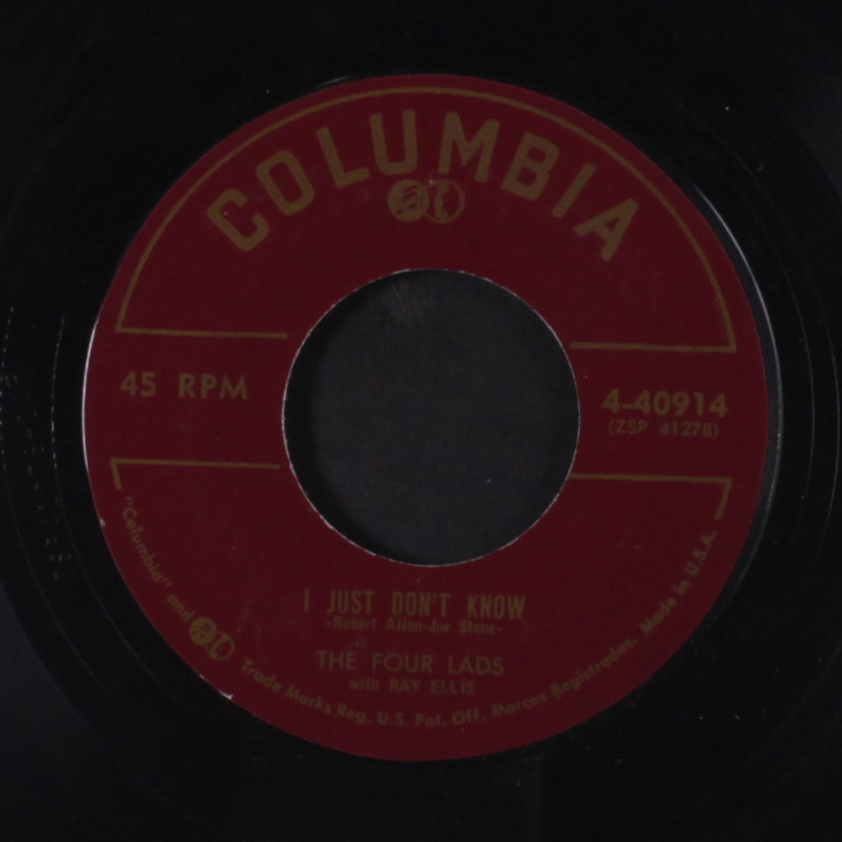 i just don't know / golly by FOUR LADS