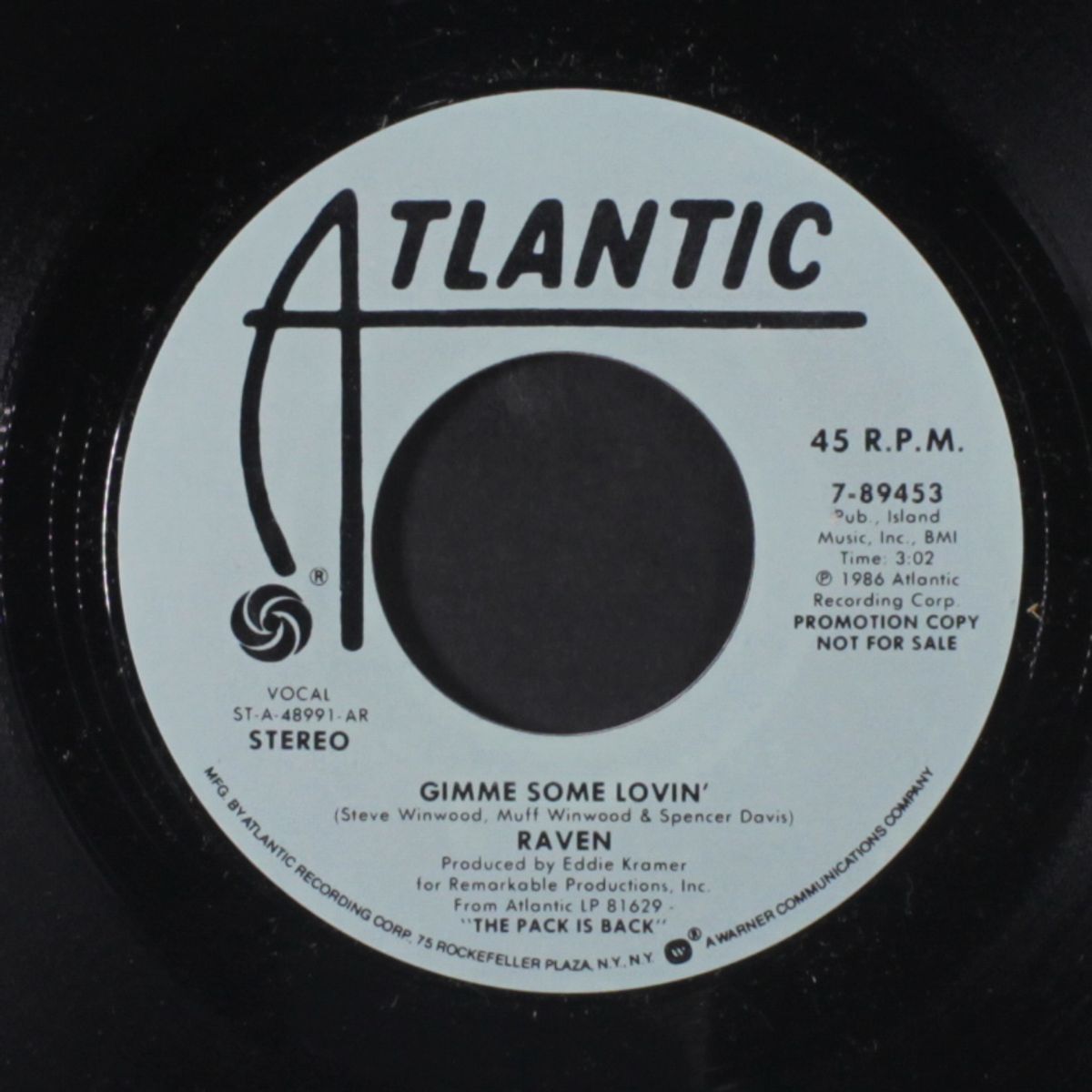 gimme some lovin' / same by RAVEN