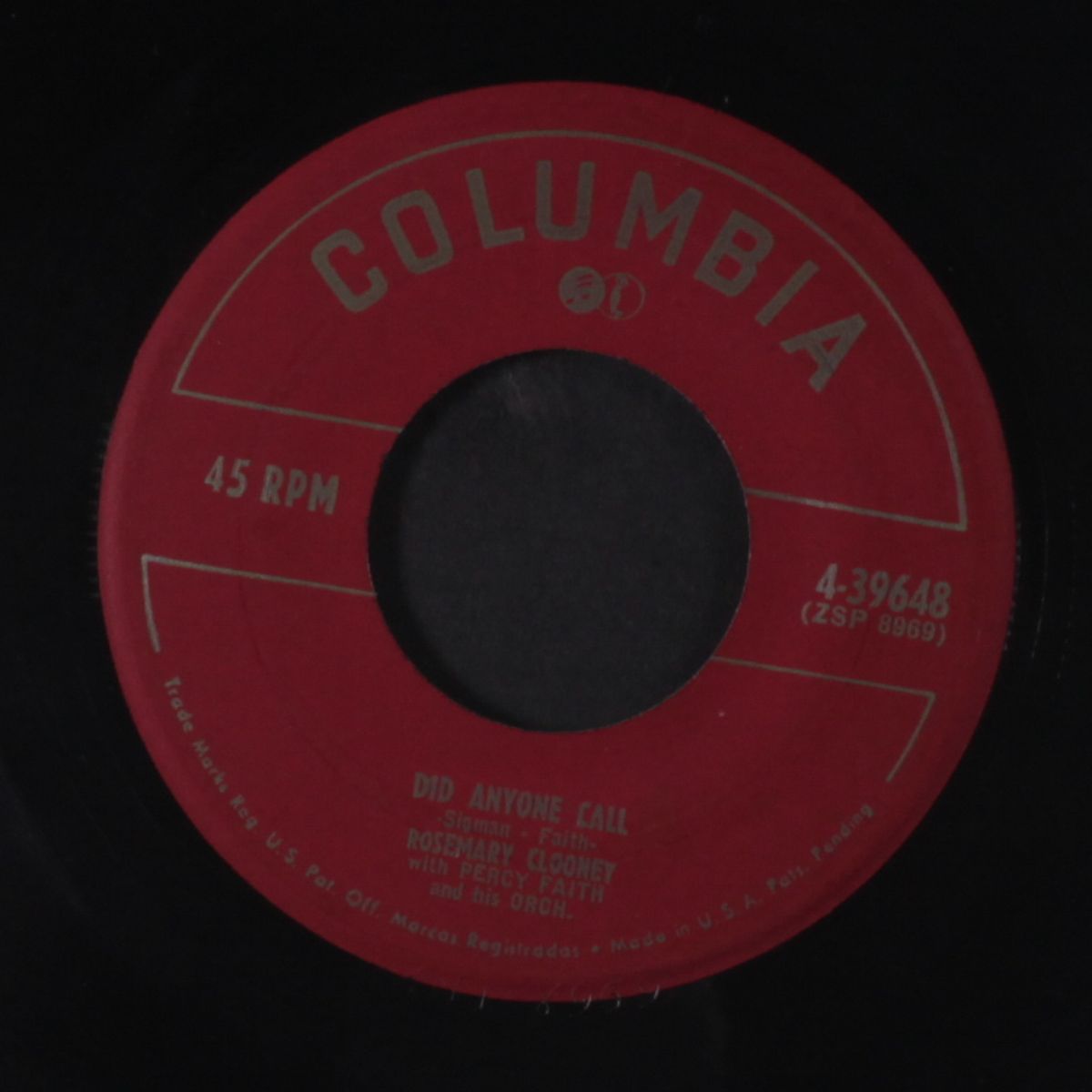 did anyone call / tenderly by ROSEMARY CLOONEY