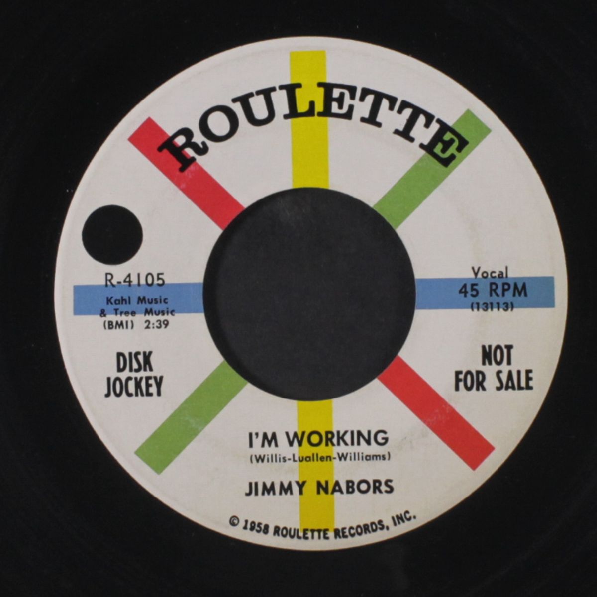 i'm working / there's no tomorrow by JIMMY NABORS