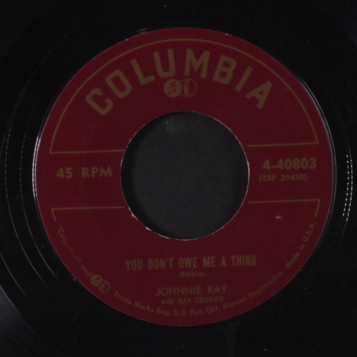 you don't owe me a thing / look homeward, angel by JOHNNIE RAY