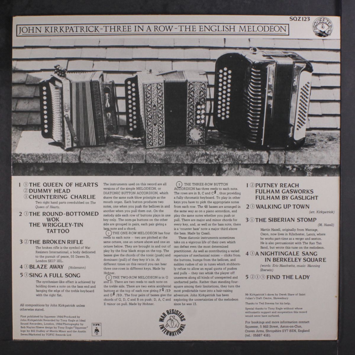 three in a row - the english melodeon by JOHN KIRKPATRICK