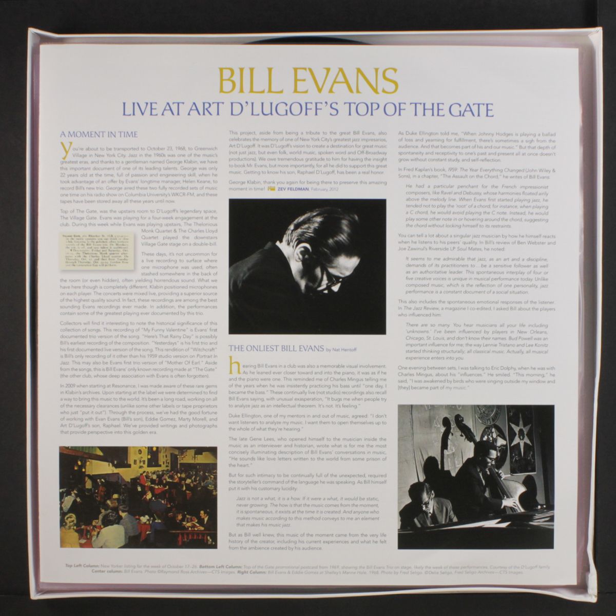 live at art d'lugoff's top of the gate by BILL EVANS