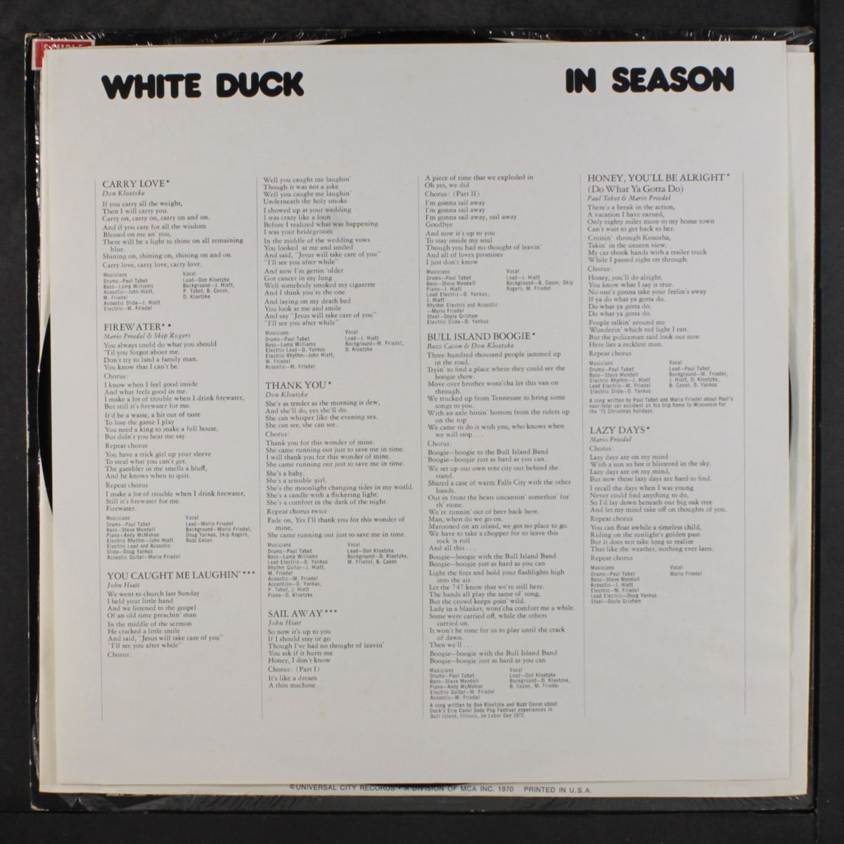 in season by WHITE DUCK