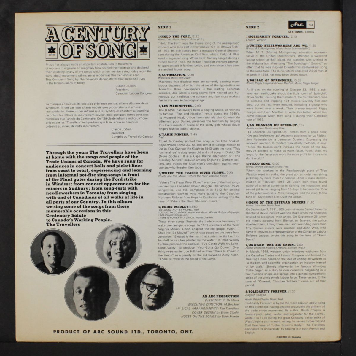 a century of song by TRAVELLERS