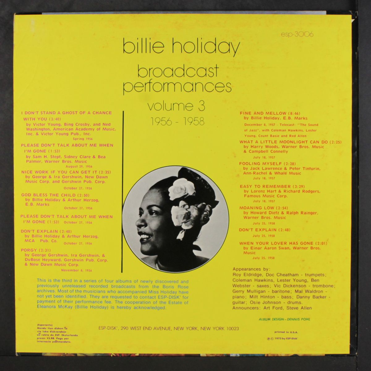 broadcast performances, vol. 3 by BILLIE HOLIDAY
