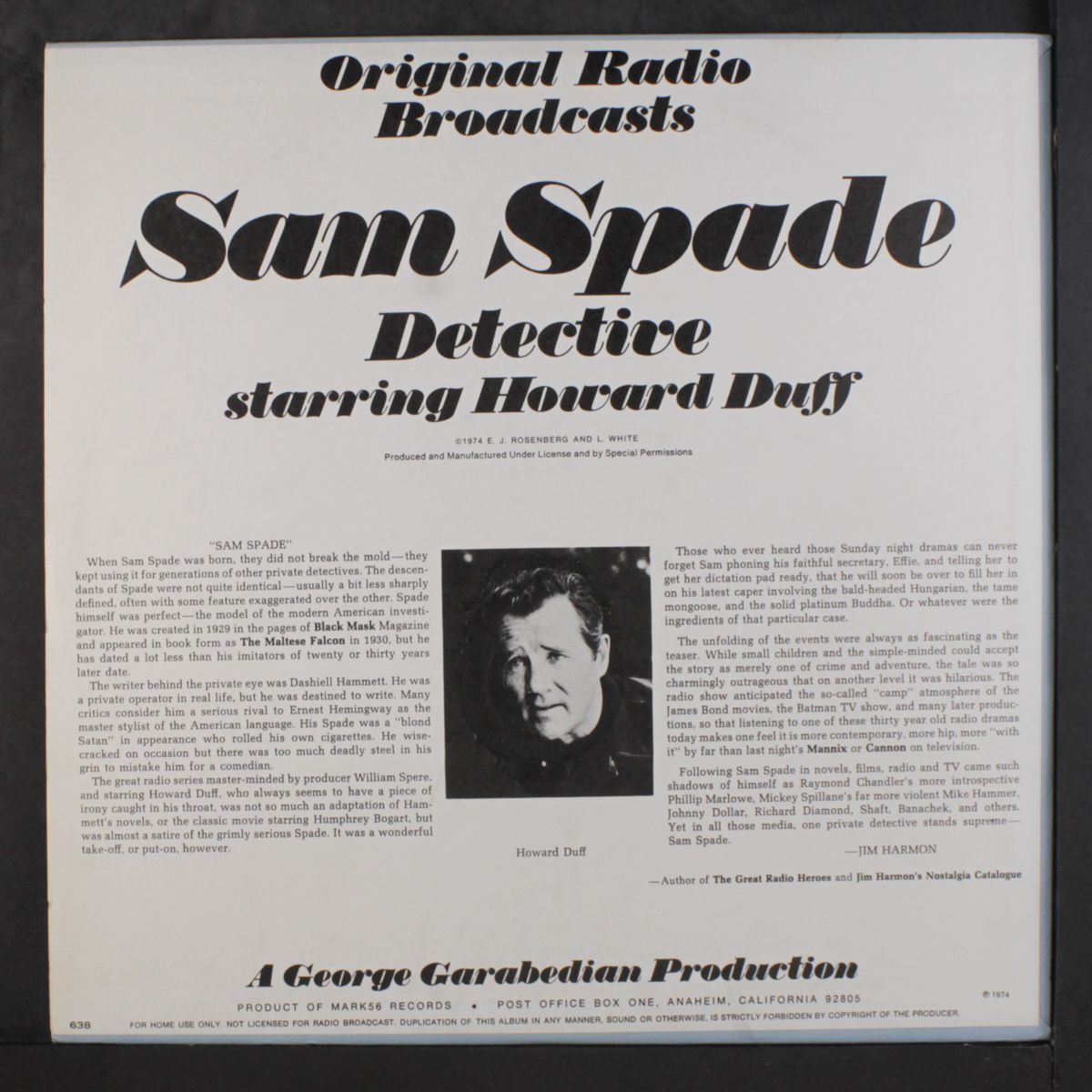 sam spade detective by ORIGINAL RADIO BROADCAST