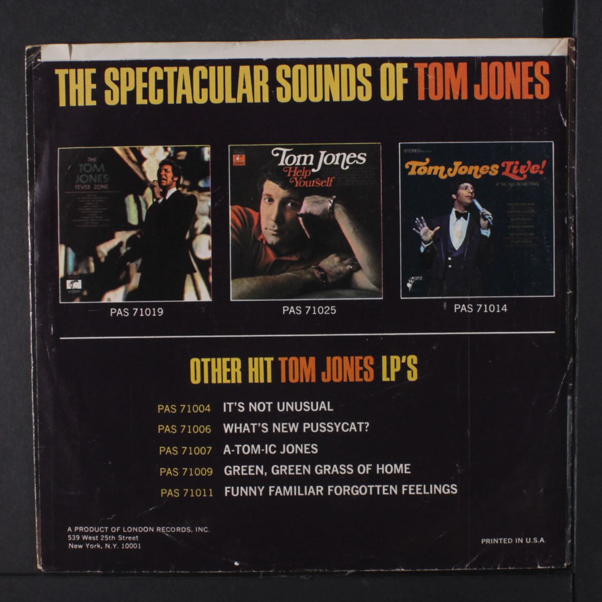 love me tonight / hide and seek by TOM JONES