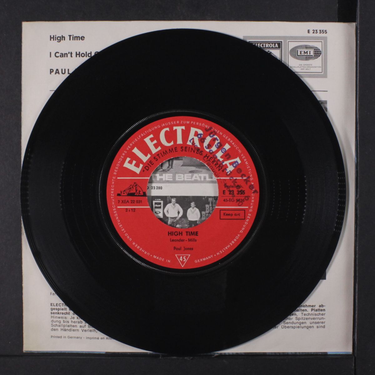 high time / i can't hold on much longer by PAUL JONES