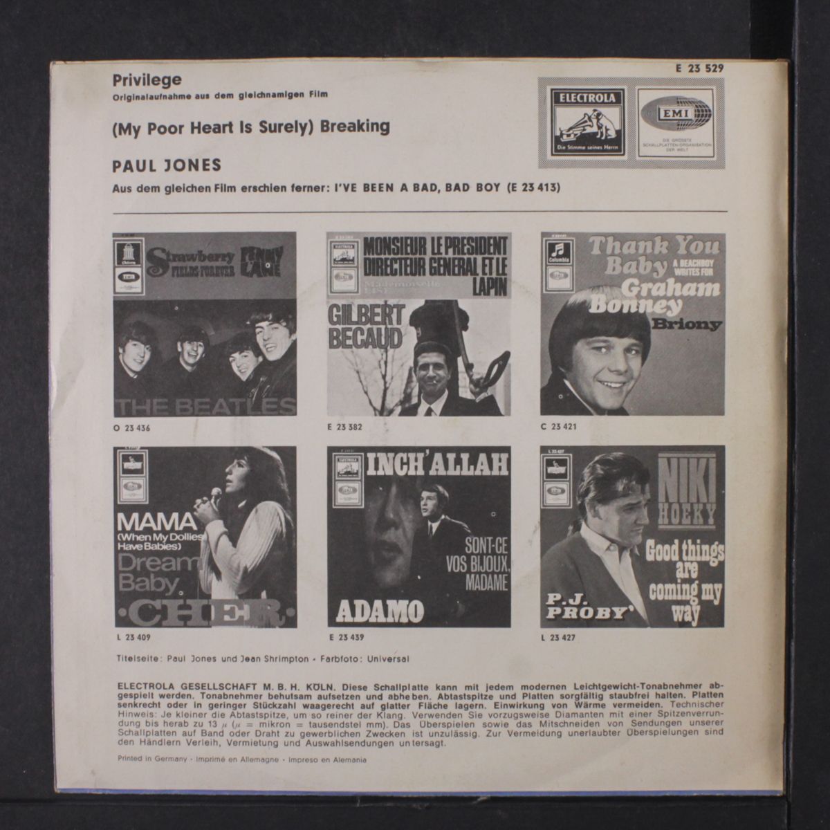 privilege / (my poor heart is surely breaking) by PAUL JONES