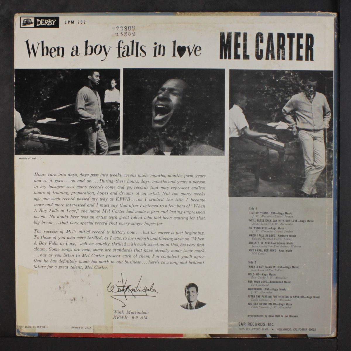 when a boy falls in love by MEL CARTER