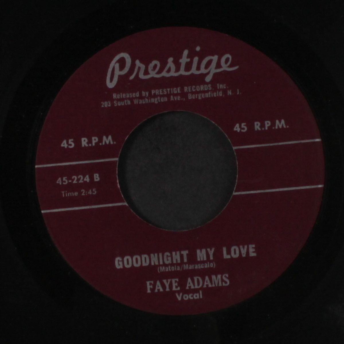 goodnight my love / you can trust in me by FAYE ADAMS