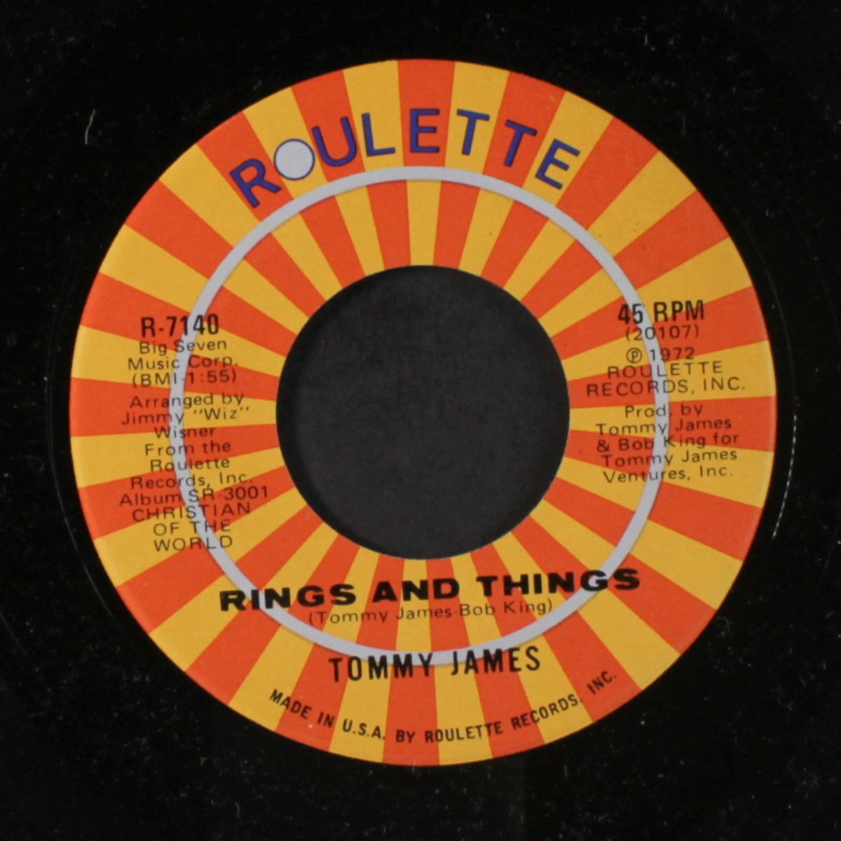 boo, boo, don't 'cha be blue / rings and things by TOMMY JAMES