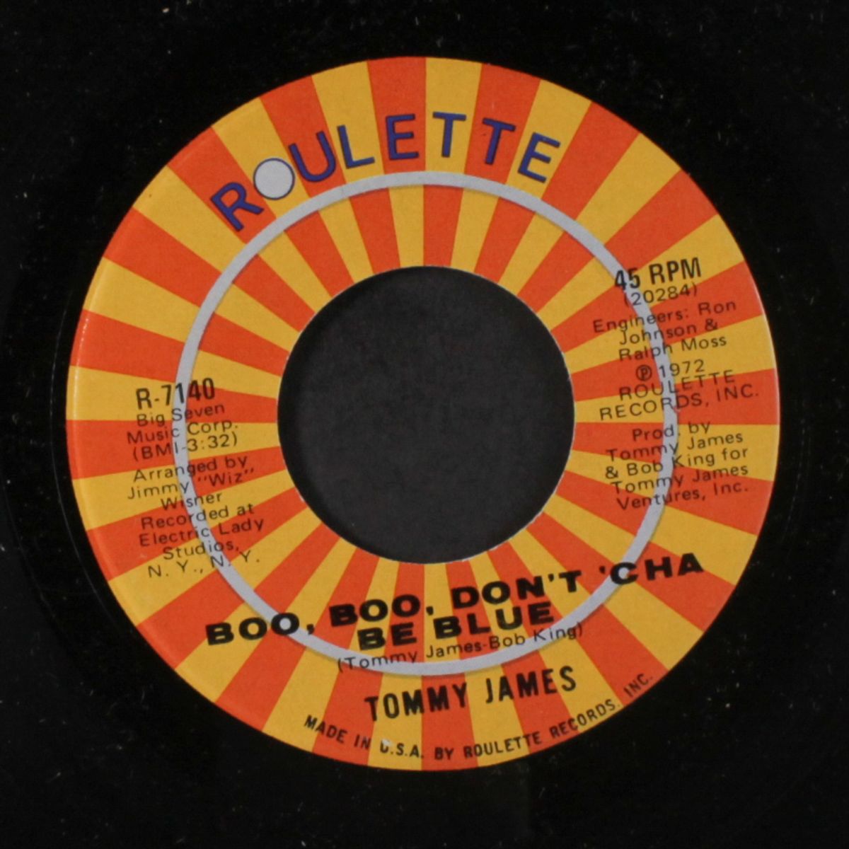 boo, boo, don't 'cha be blue / rings and things by TOMMY JAMES
