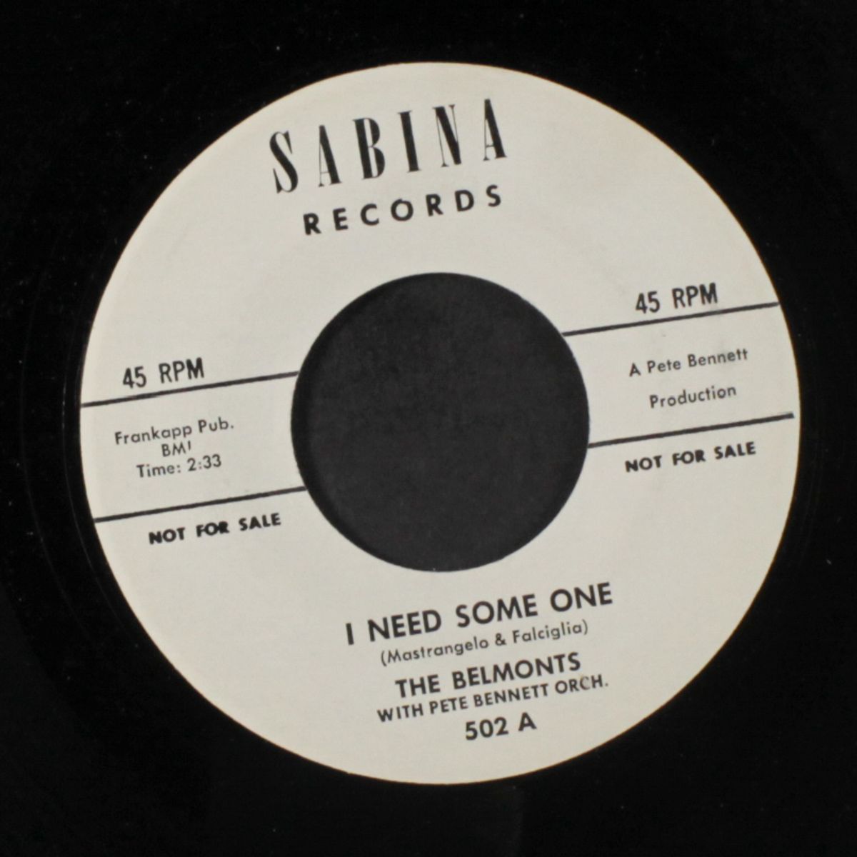 i need someone / the american dance by BELMONTS