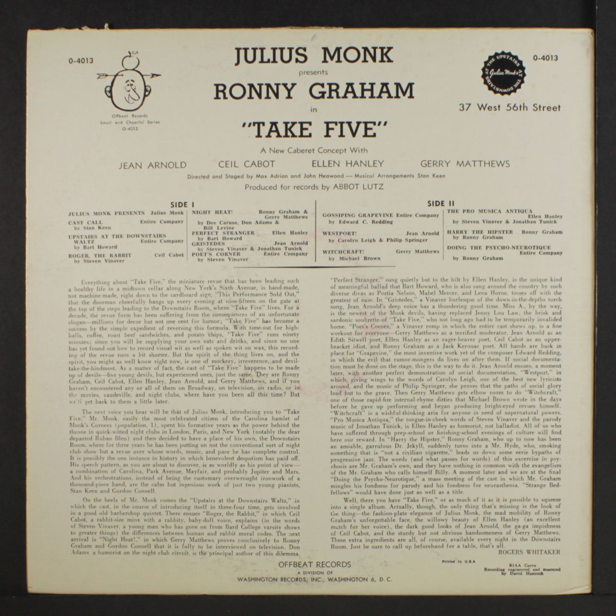 take five by ORIGINAL CAST