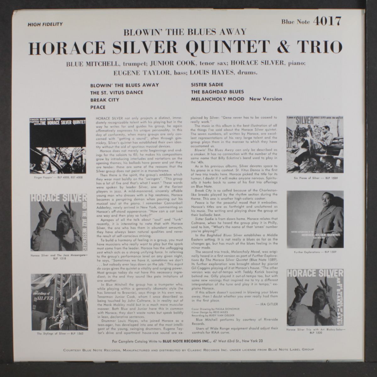 blowin' the blues away by HORACE SILVER
