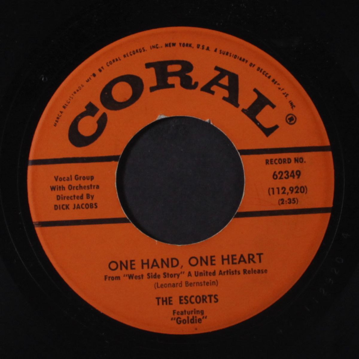 i can't be free / one hand, one heart by ESCORTS