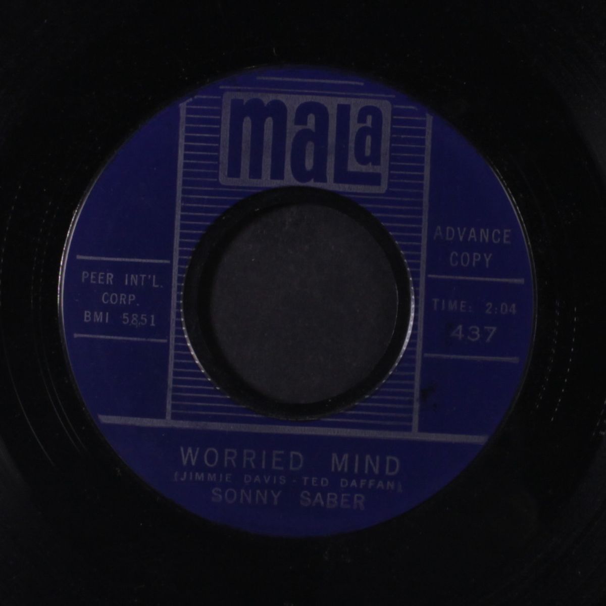 worried mind / shadow of my love by SONNY SABER