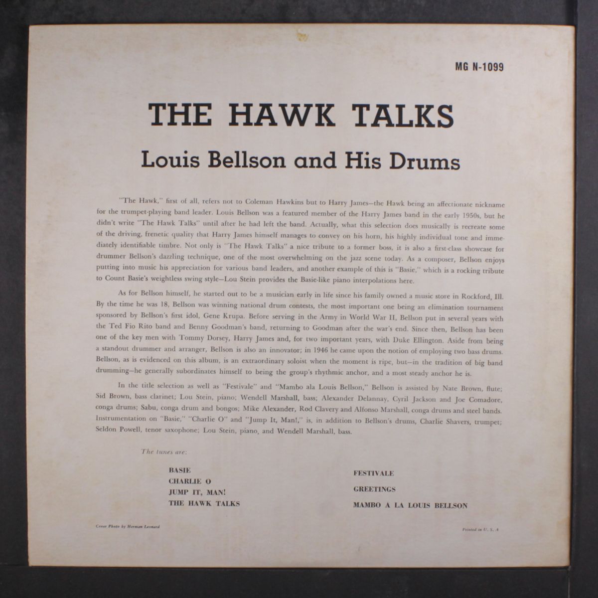 the hawk talks by LOUIS BELLSON