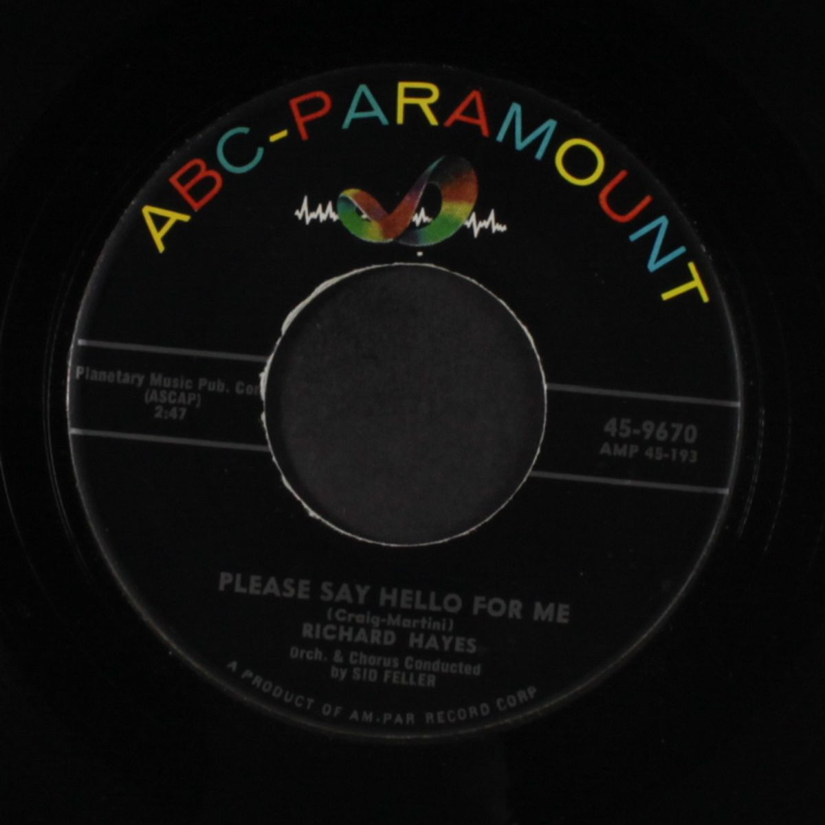 street of 33 steps / please say hello for me by RICHARD HAYES