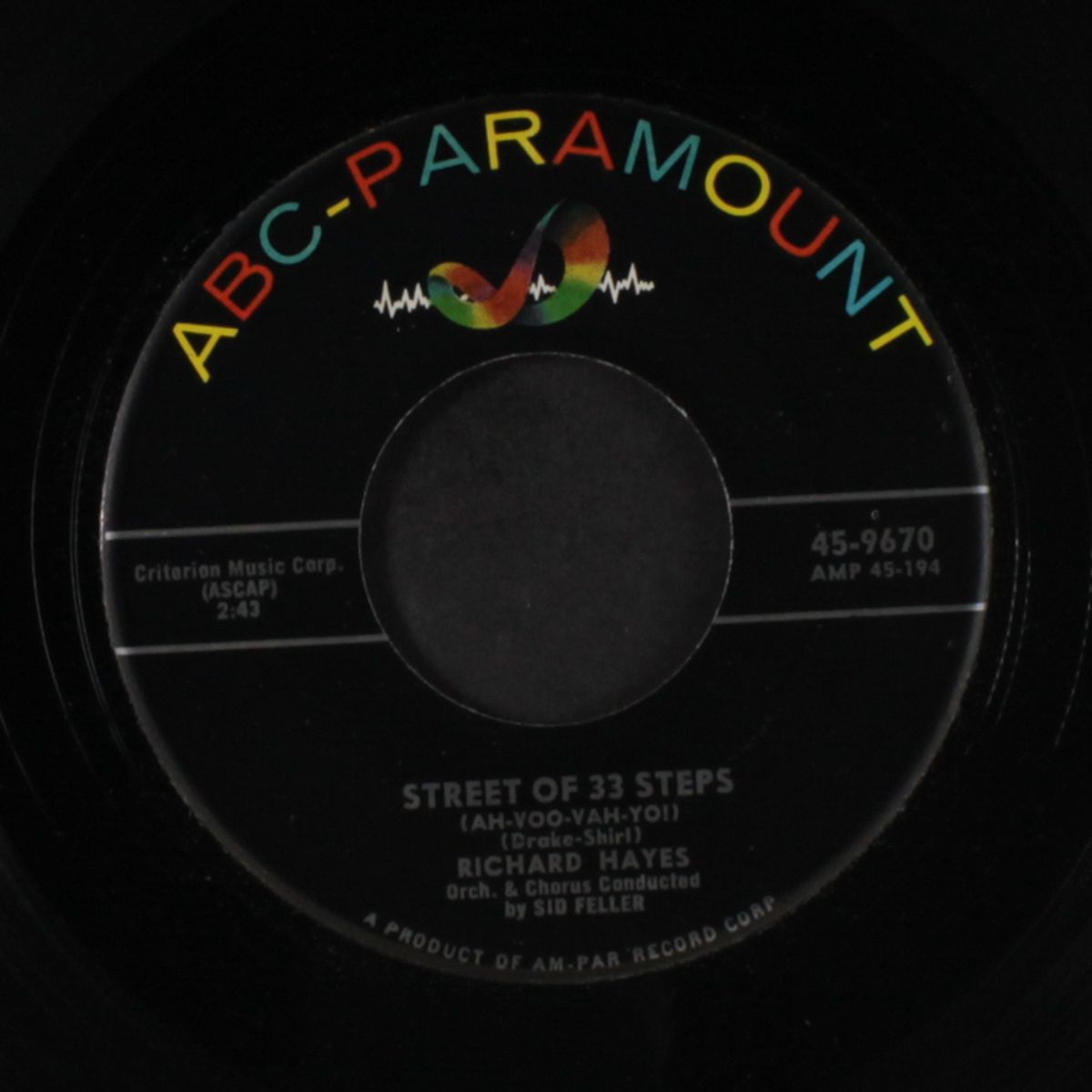 street of 33 steps / please say hello for me by RICHARD HAYES