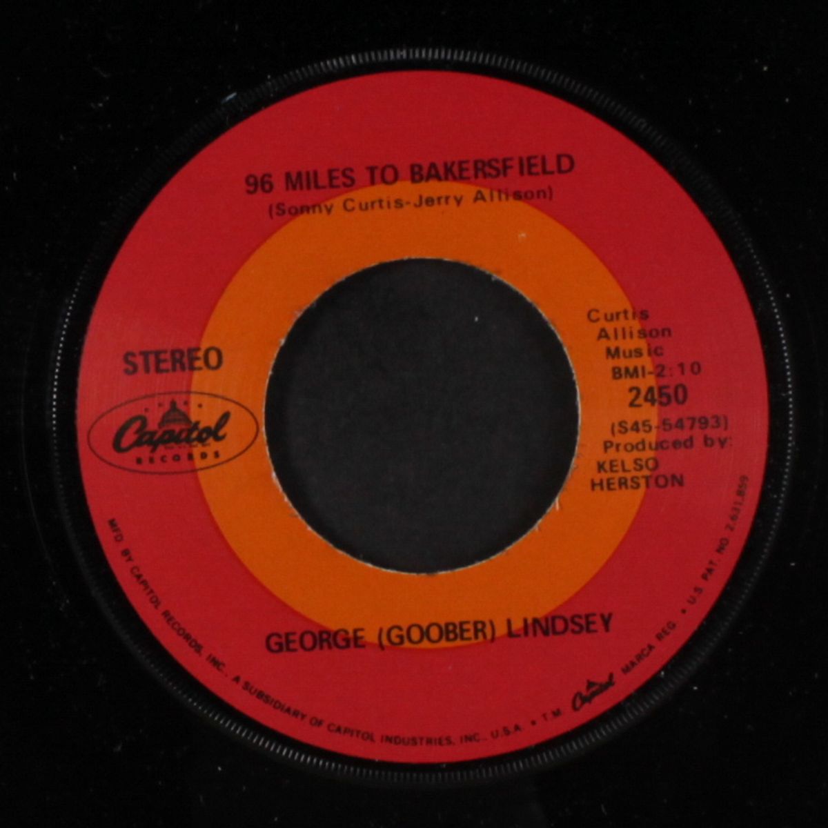 it's such a pretty world today / 96 miles to bakersfield by GEORGE 'GOOBER' LINDSEY