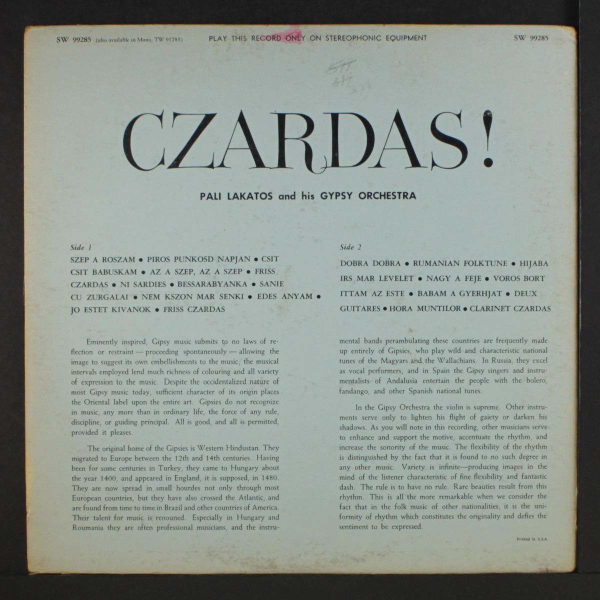 czardas! by PALI LAKATOS & GYPSY ORCHESTRA
