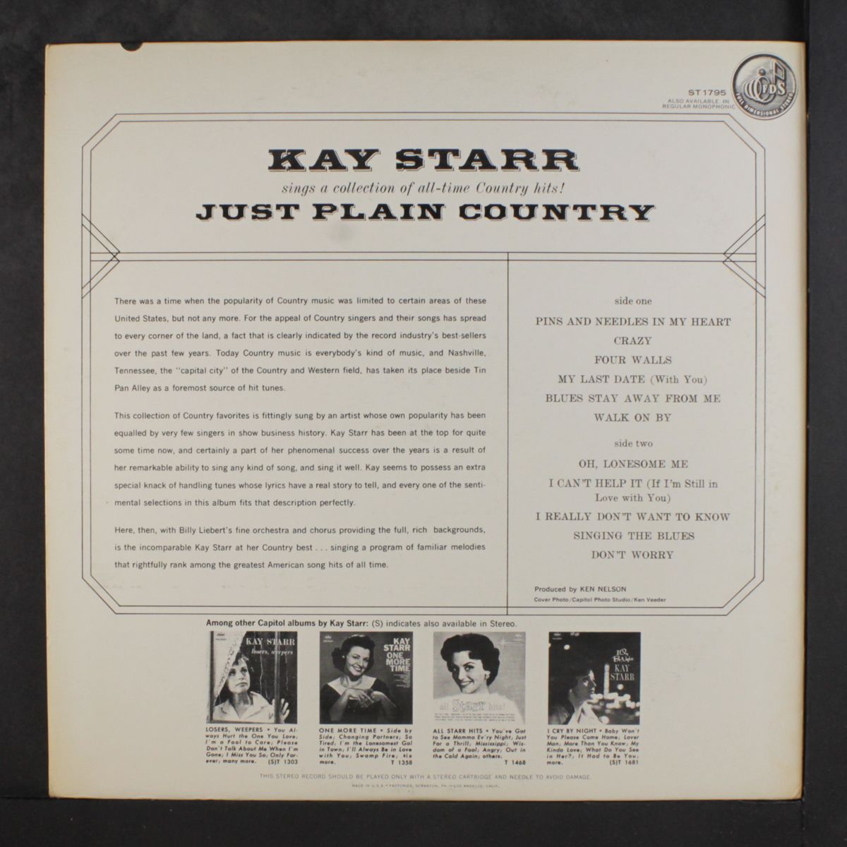 just plain country by KAY STARR