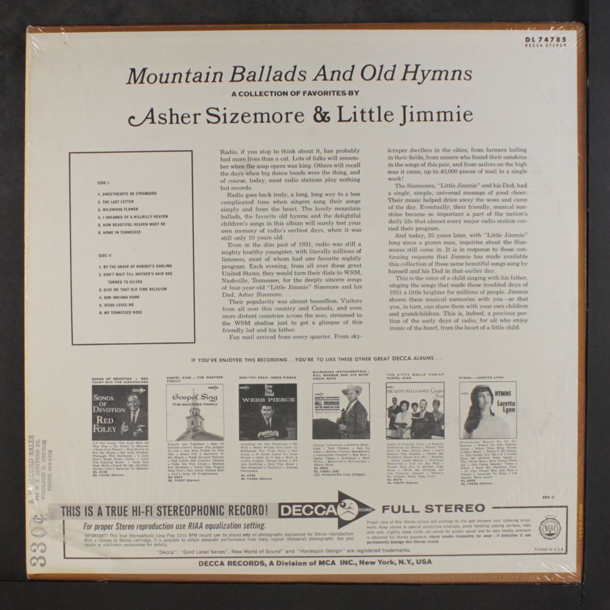 mountain ballads & old hymns by ASHER SIZEMORE