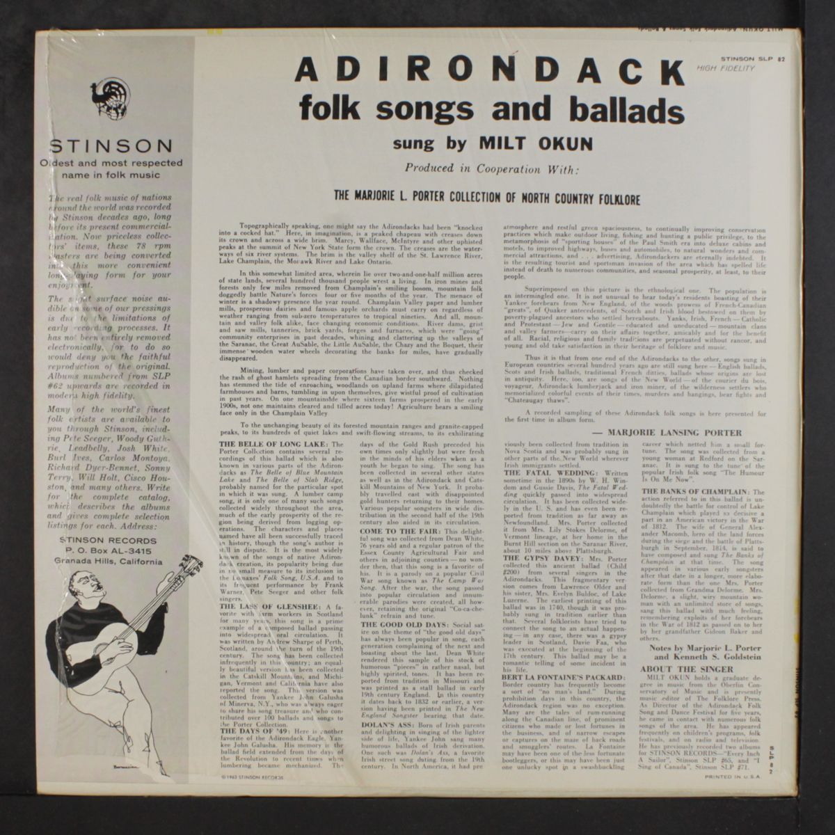 adirondack folk songs and ballads by MILT OKUN