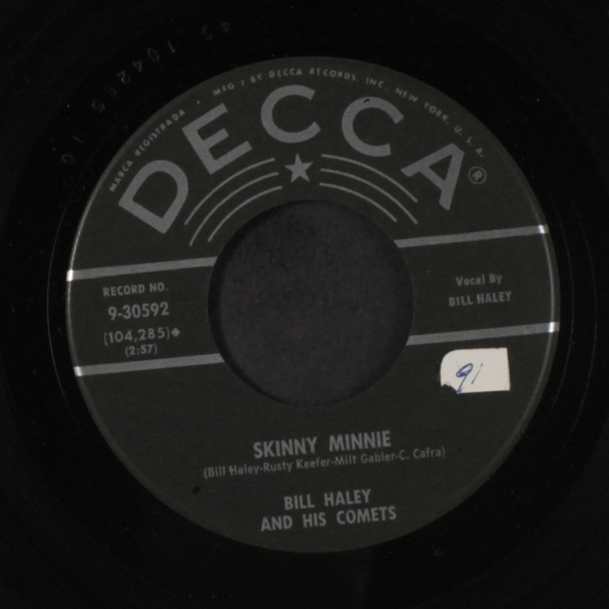 skinny minnie / stay with me by BILL HALEY