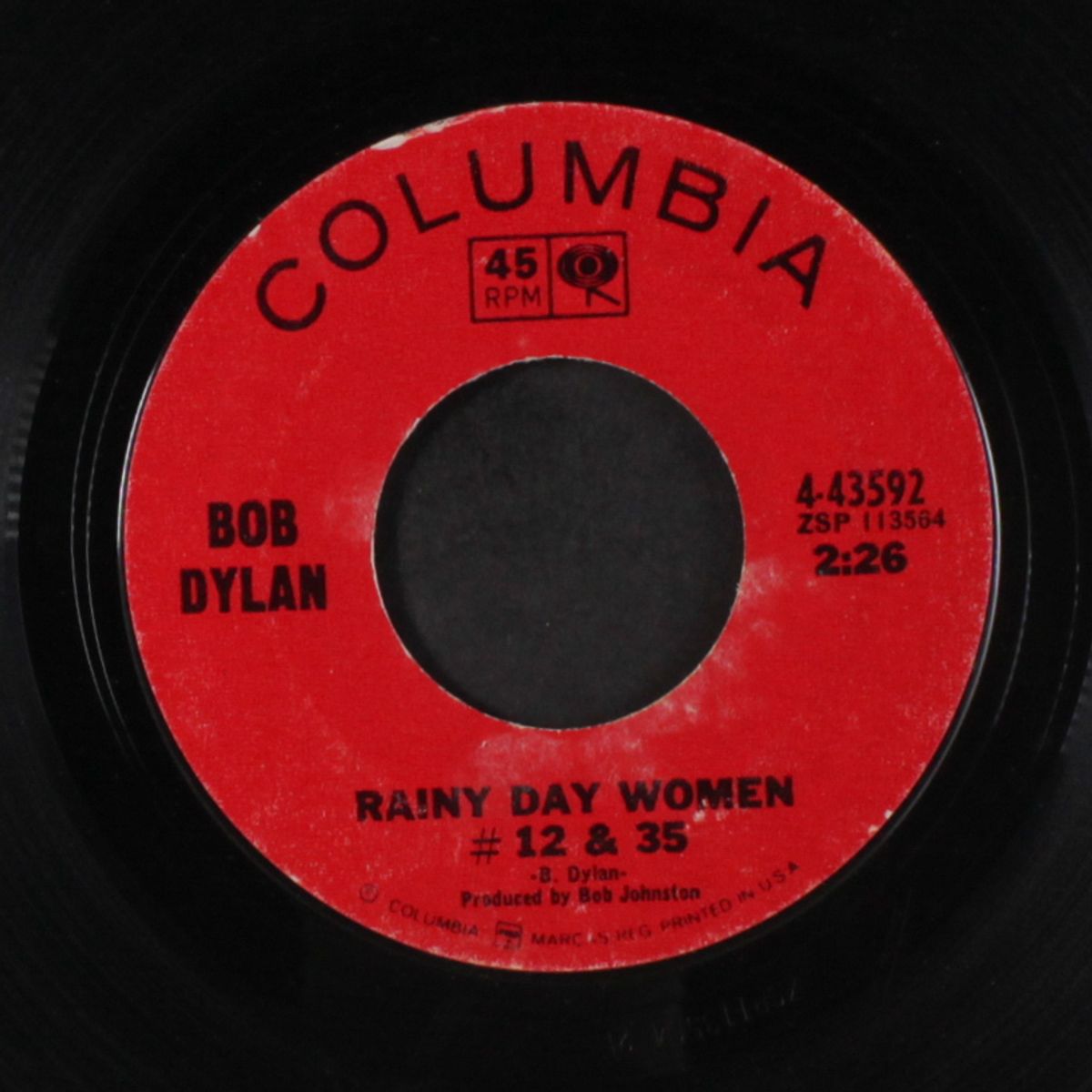 rainy day women #12 & 35 / pledging my time by BOB DYLAN
