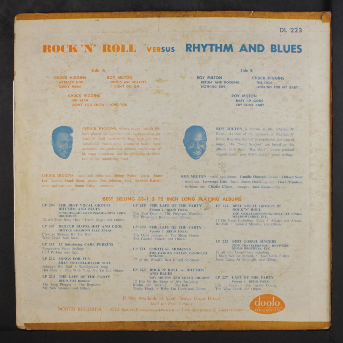 rock 'n' roll versus rhythm and blues by CHUCK HIGGINS / ROY MILTON