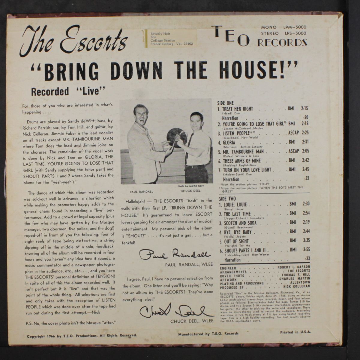 bring down the house by ESCORTS