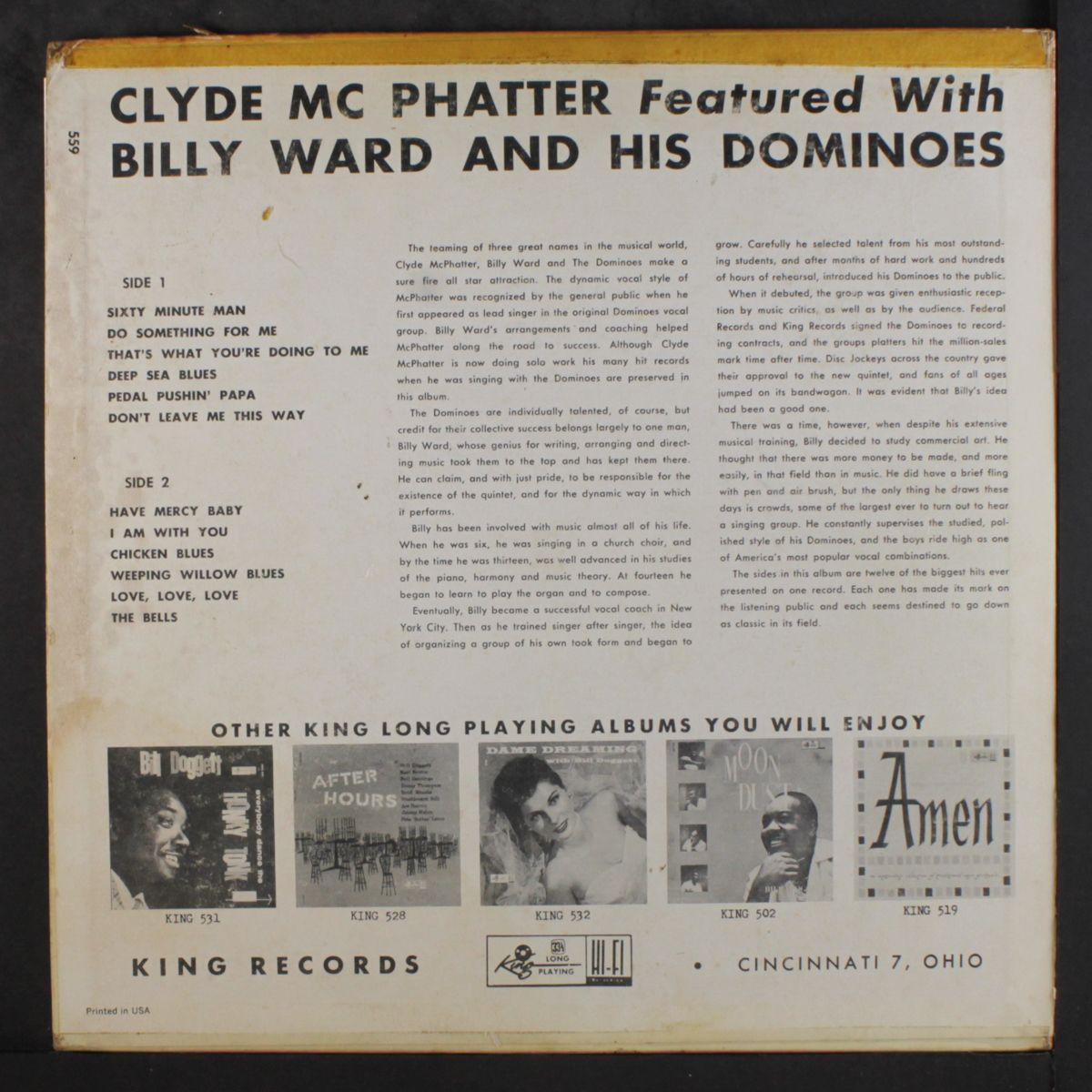 clyde mcphatter with by BILLY WARD & DOMINOES