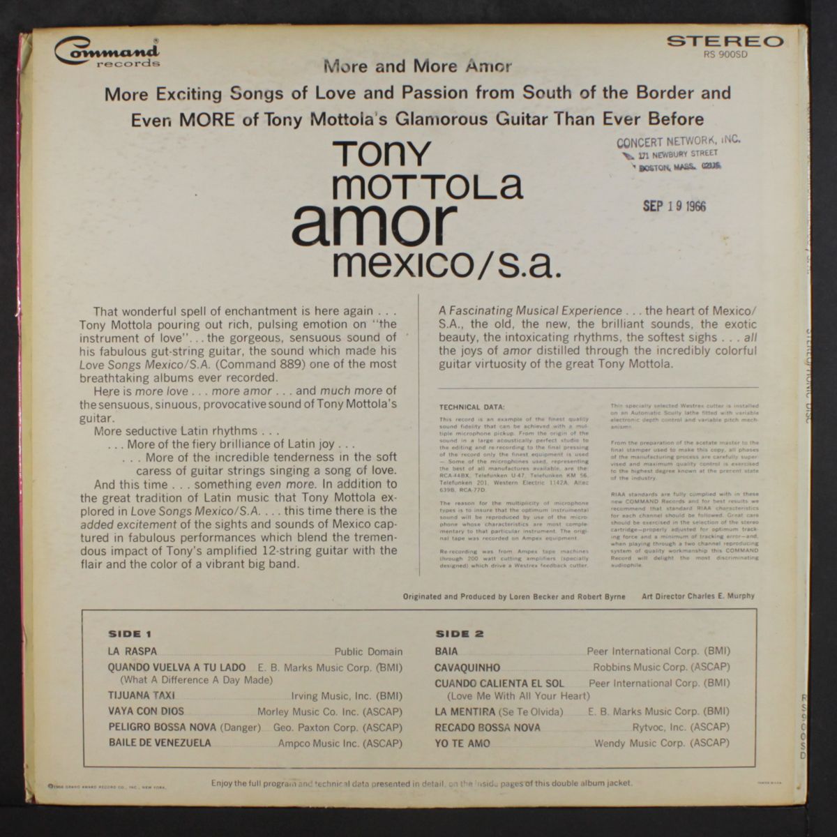 amor mexico/s.a. by TONY MOTTOLA