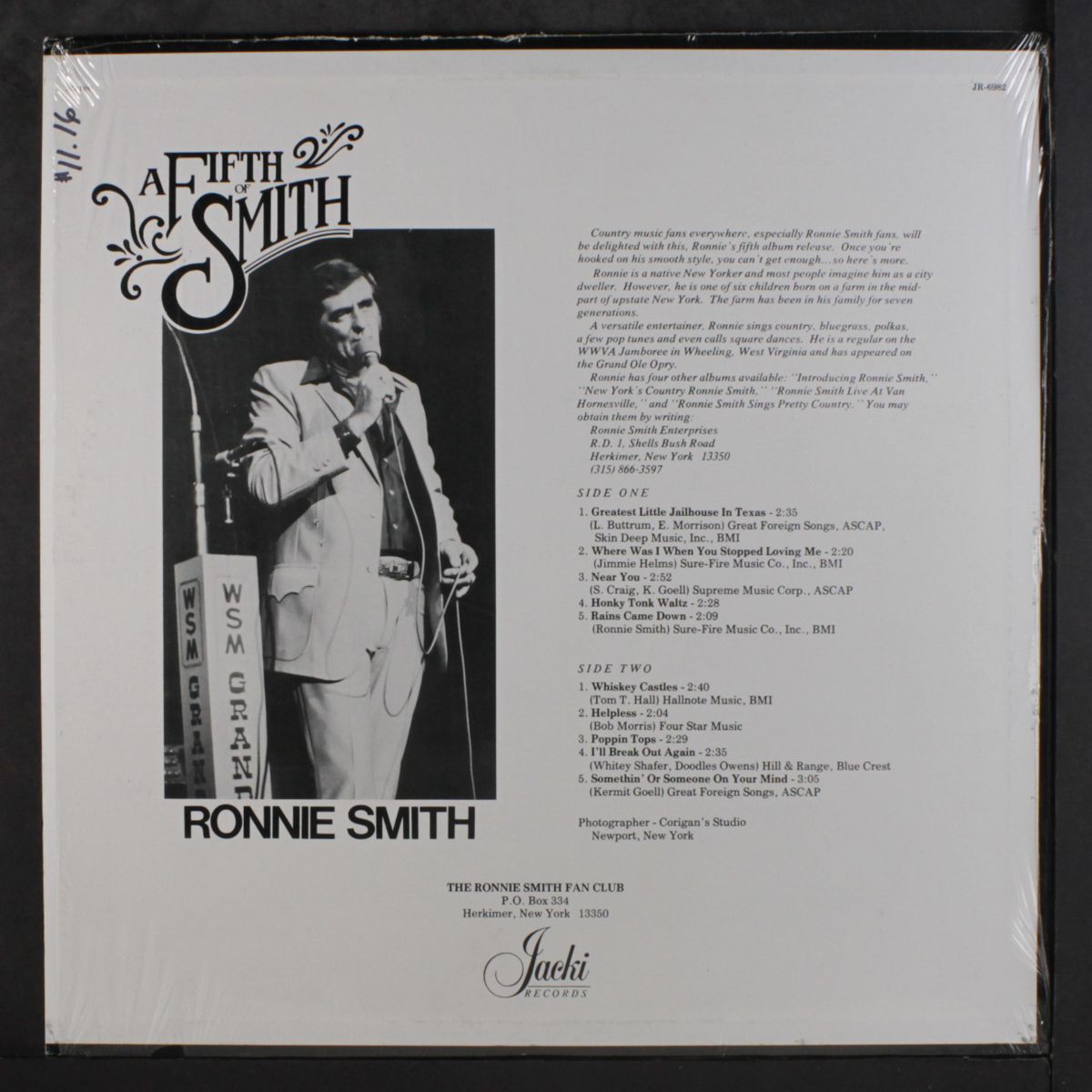 a fifth of smith by RONNIE SMITH