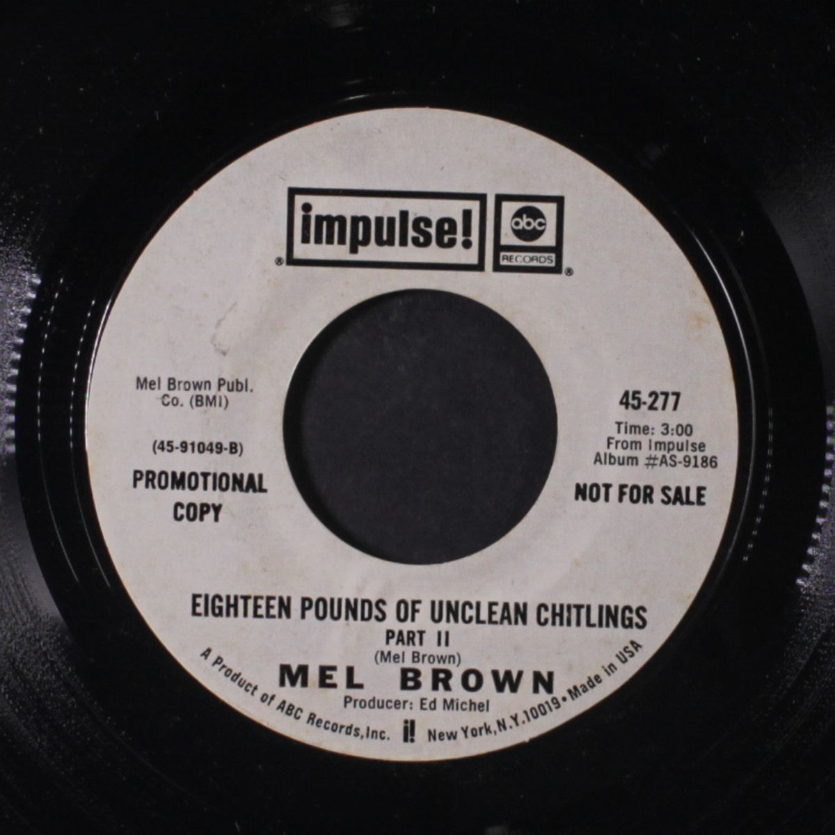 eighteen pounds of unclean chitlings by MEL BROWN