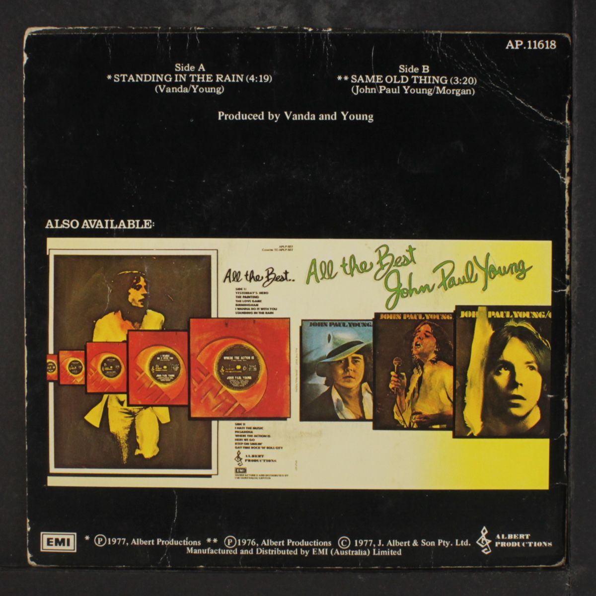standing in the rain / same old thing by JOHN PAUL YOUNG