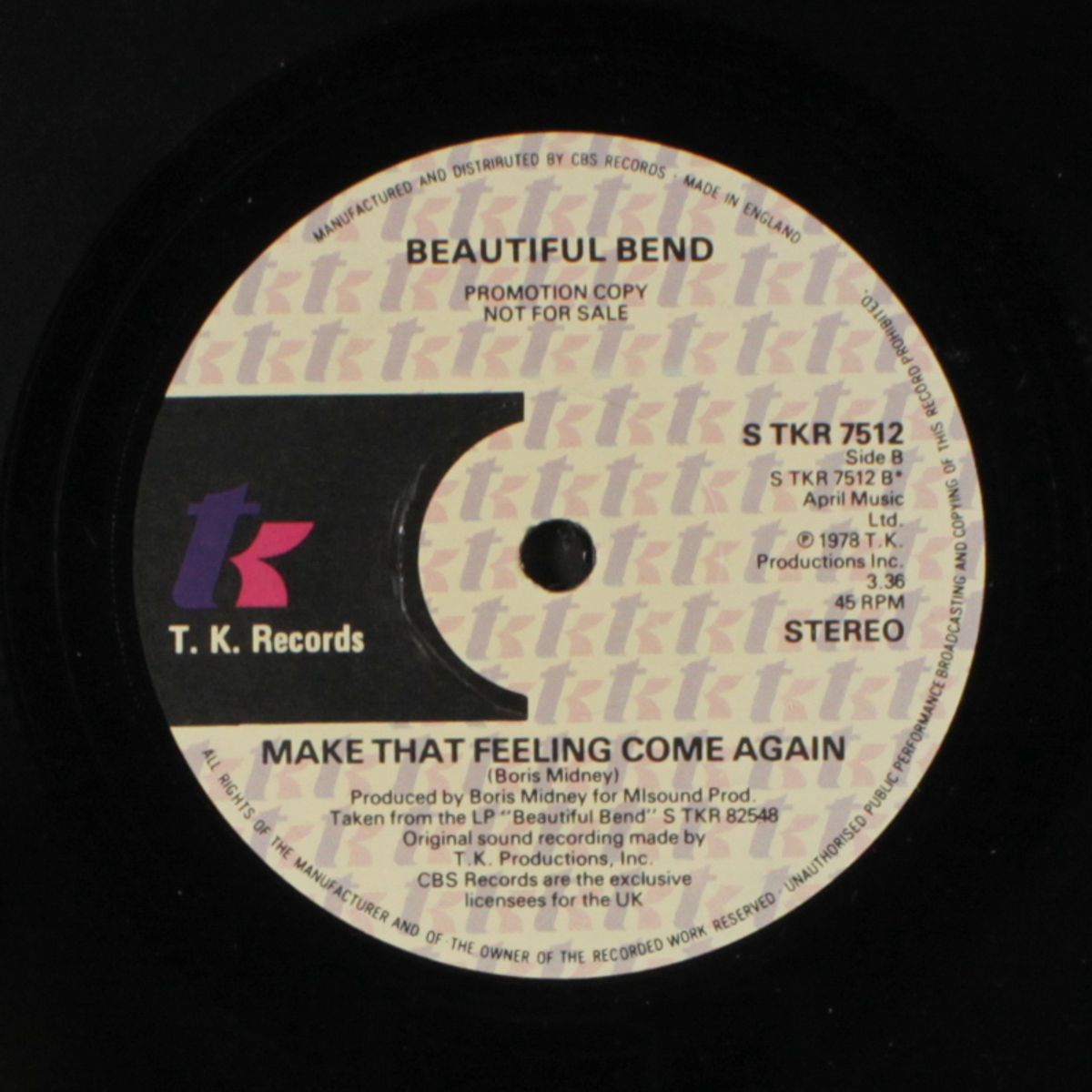 boogie motion / make that feeling come again by BEAUTIFUL BEND