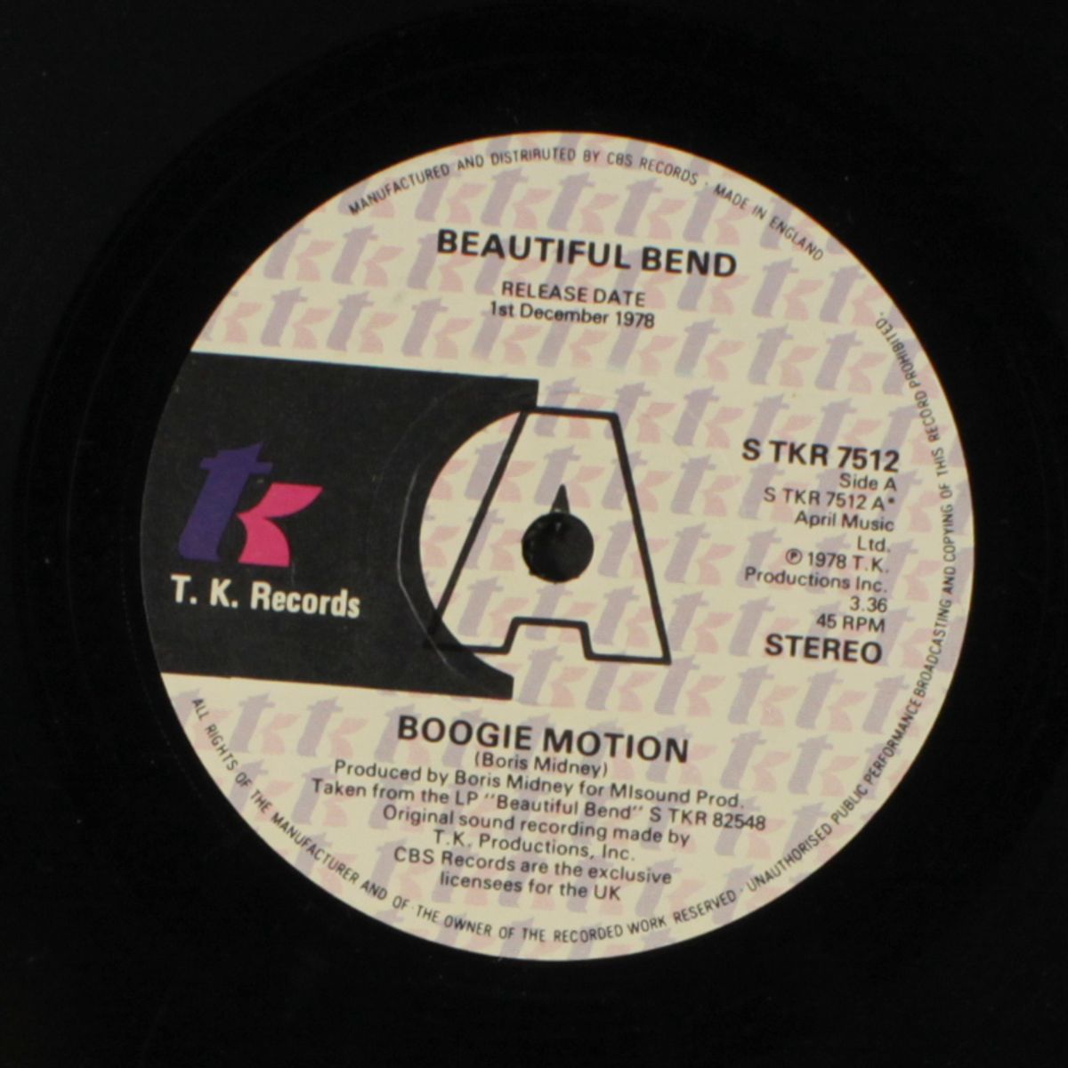 boogie motion / make that feeling come again by BEAUTIFUL BEND