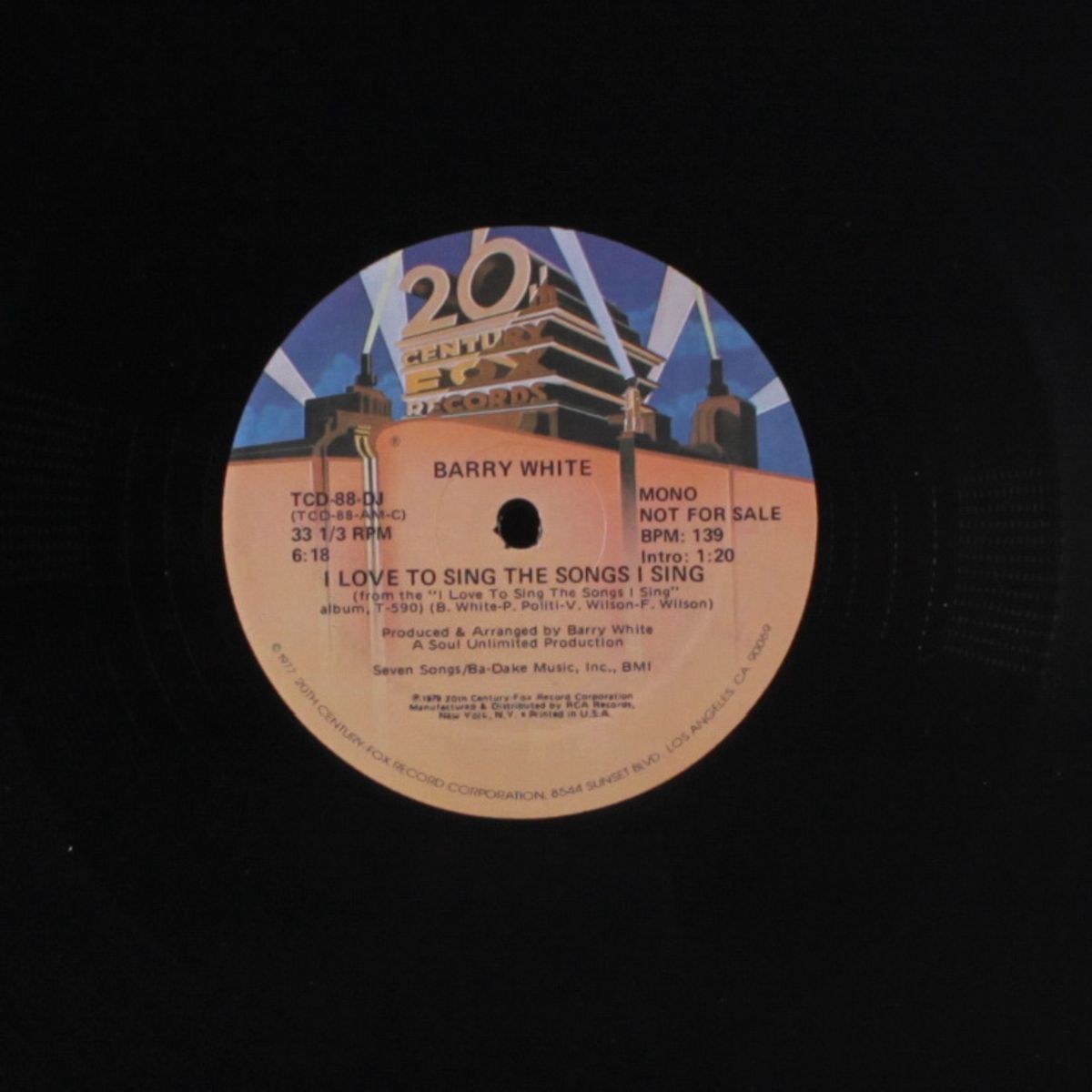 i love to sing the songs i sing / mono by BARRY WHITE