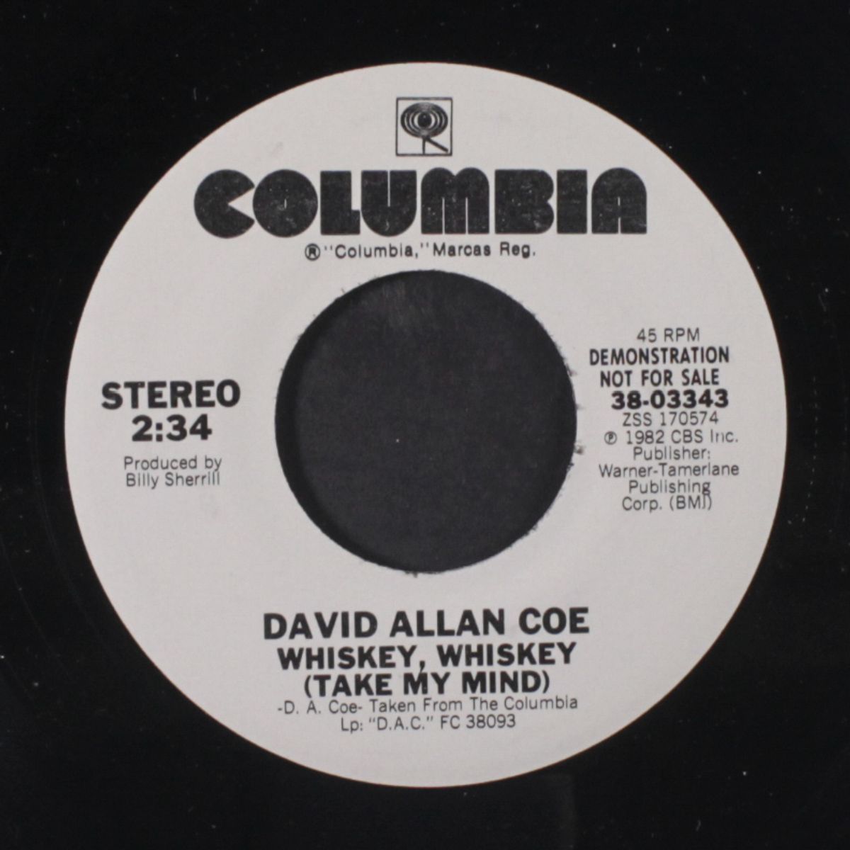 whiskey, whiskey (take my mind / same) by DAVID ALLAN COE