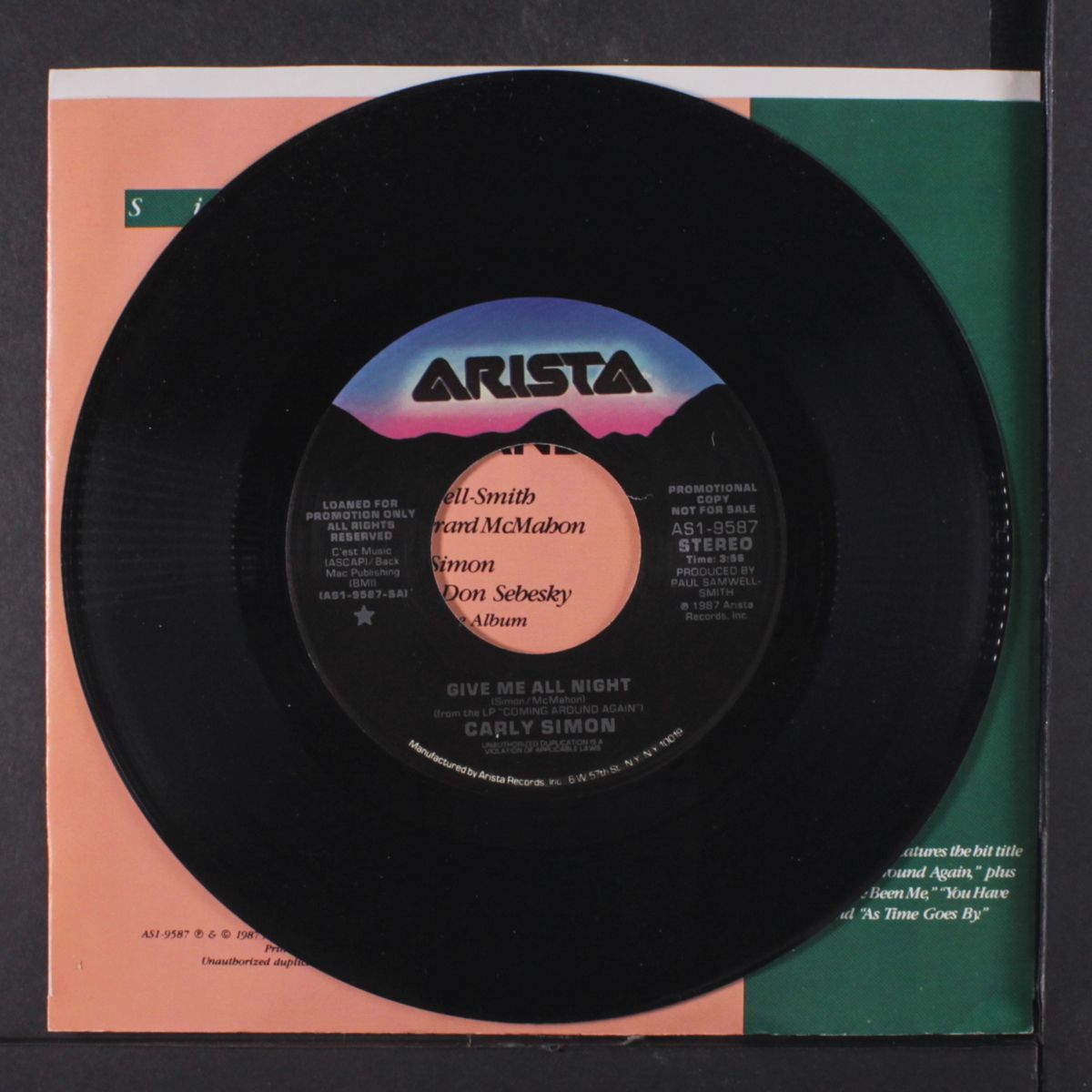 give me all night / sleight of hand by CARLY SIMON