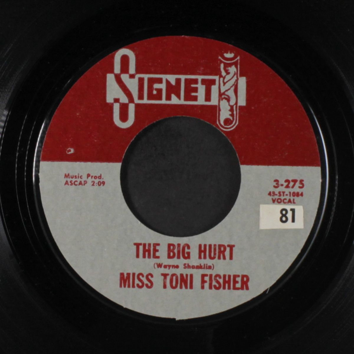 the big hurt / memphis belle by MISS TONI FISHER