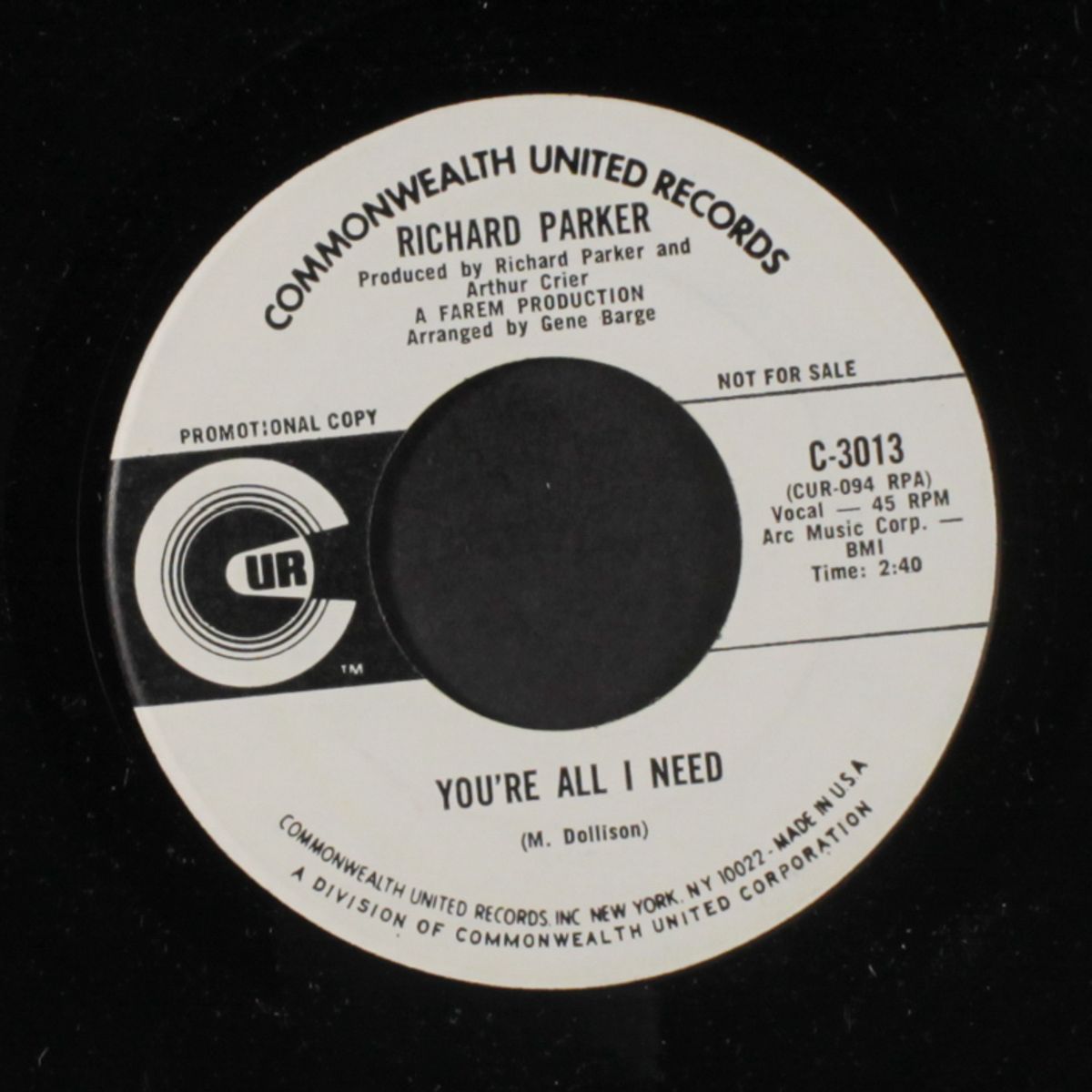 got to find a way / you're all i need by RICHARD PARKER