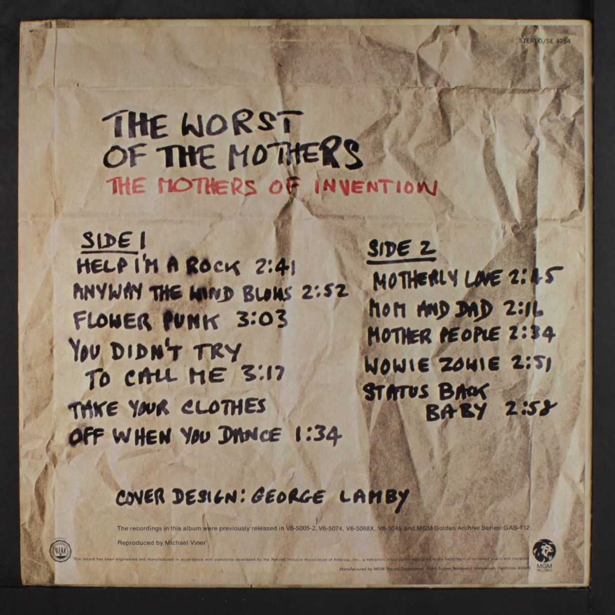 the worst of the mothers by MOTHERS OF INVENTION