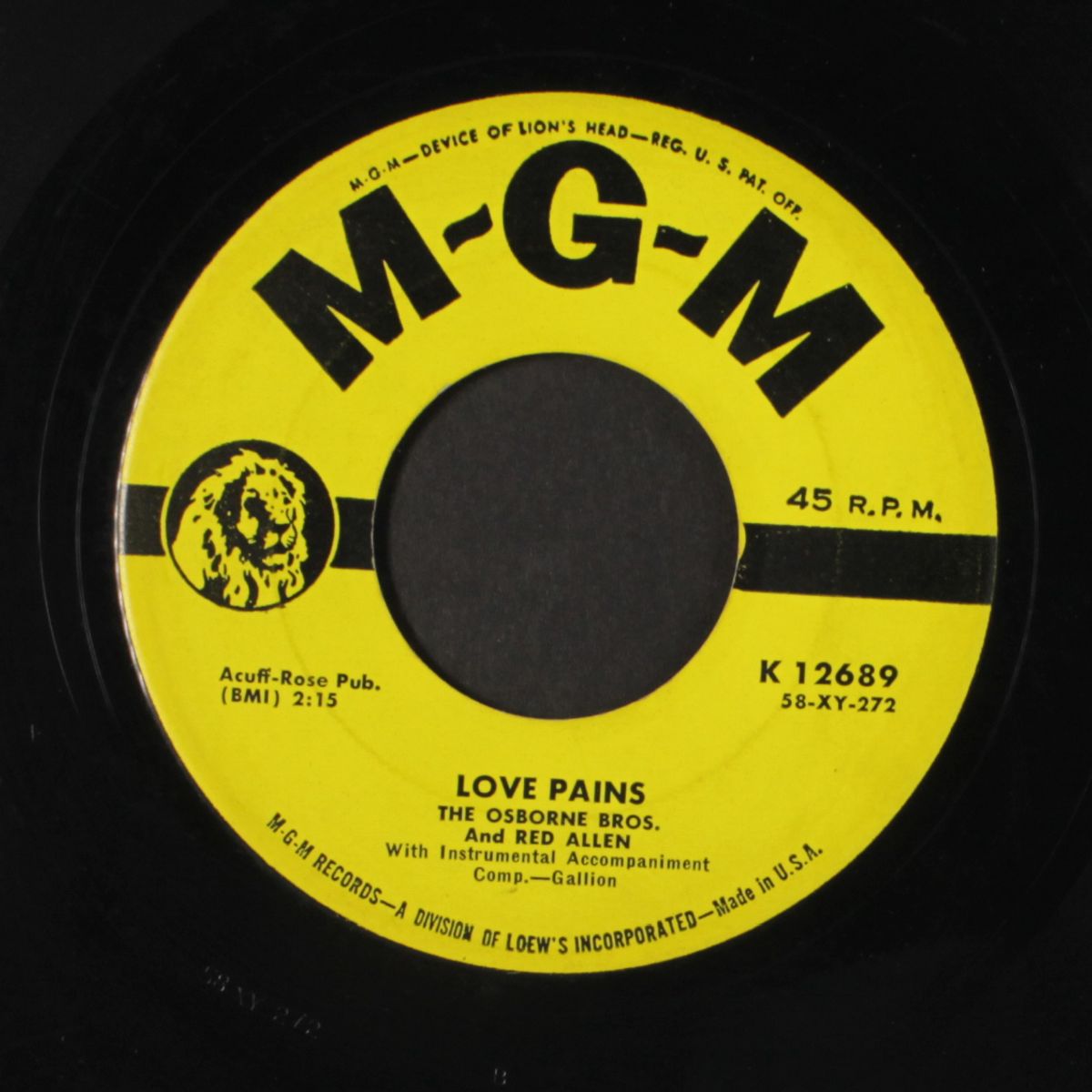 love pains / it hurts to know by OSBORNE BROTHERS & RED ALLEN